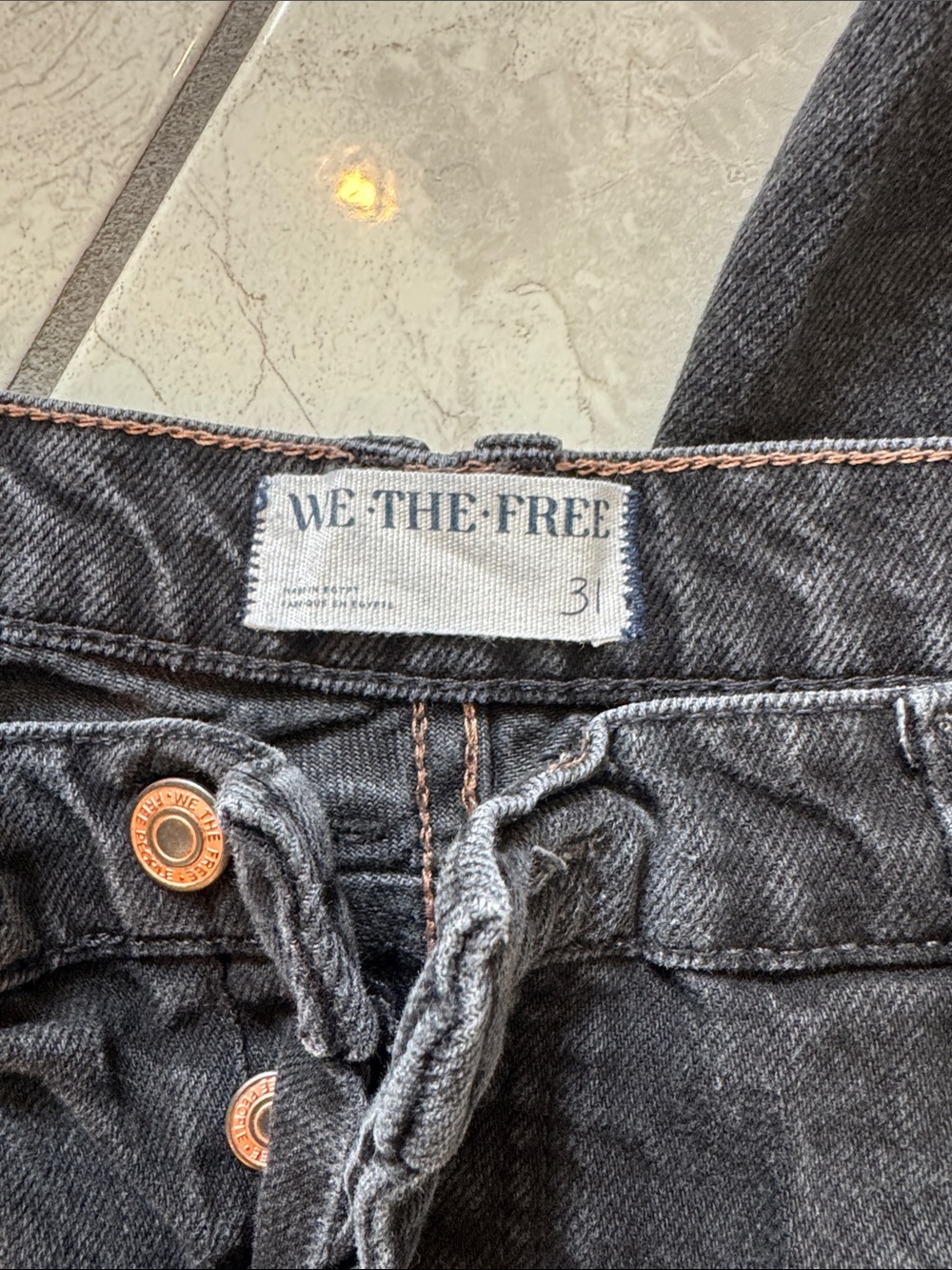 Free people “We the free” Good Luck Mid rise Barrel Jean in Black - Picture 2 of 4